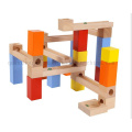 Custom Children Wooden Puzzle Building Block Toy with Channel Ball